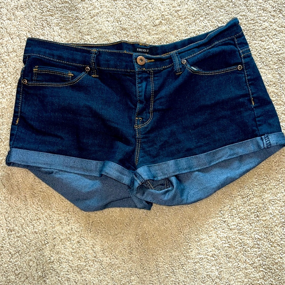 Forever 21 dark wash Jean shorts